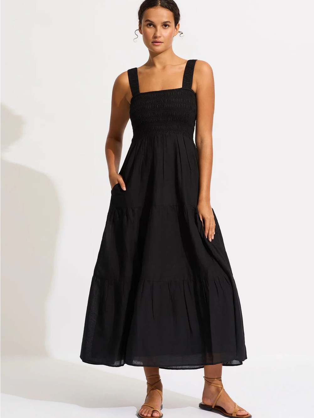 Seafolly Faithful Midi Dress in Black
